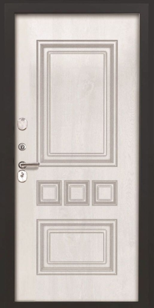 Входная дверь ДвериПРО L-Термо серебро фл-608 винорит white DPRO193113 внутренняя сторона