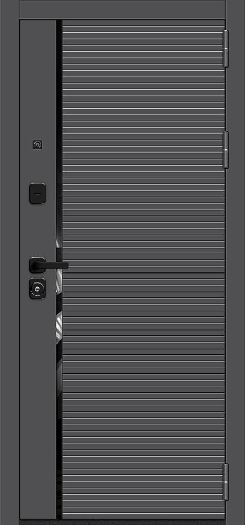 Входная дверь Optim Z-3 Графит/Белый BR6181 внешняя сторона